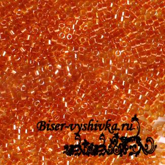 MIYUKI Delica 11/0 DB-1702. Цвет: бархатцы с медной грушевидной подкладкой с перламутром (Copper Pear Lined Marigold)