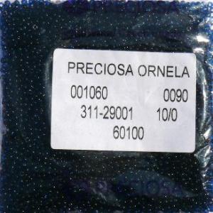 Бисер PRECIOSA №10 арт. 60100 1кат. Прозрачный темно-синий. 50г.