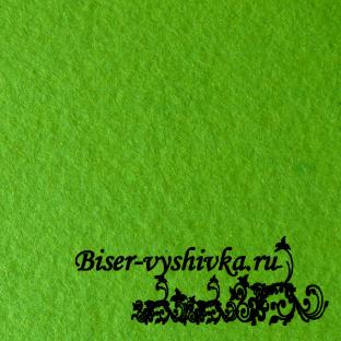 Фетр листовой, плотный. Толщина: 1,2 мм. Цвет: светло-зеленый (865). арт. FKS12-33/53. 1шт.