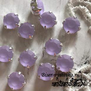 Шатоны чешские Preciosa Optima ss39 (8 мм) матированные в цапах. Цвет: violet DF Matt. Цвет цап: серебро. 1 шт
