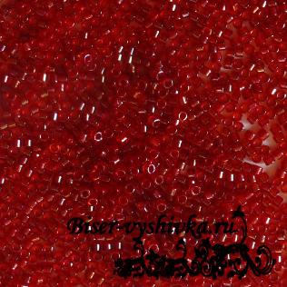 MIYUKI Delica 11/0 DB-0295. Цвет: красный окрашенный изнутри с радужным блеском АВ.