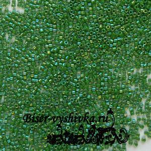 MIYUKI Delica 11/0 DB-0163. Цвет: зеленый, непрозрачный, с радужным отливом.