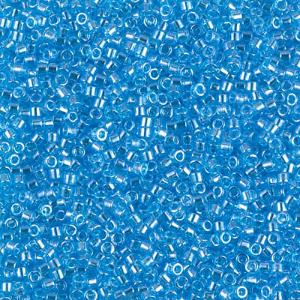 MIYUKI Delica 11/0 DB-1229. Прозрачный голубой глянцевый (Transparent Ocean Blue Luster).