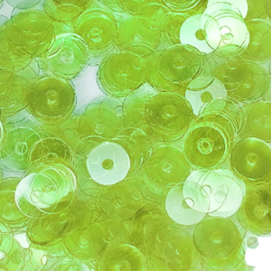 Пайетки плоские I.14 IRIDATO светлый зеленый радужный прозрачный. Вес: 2г.