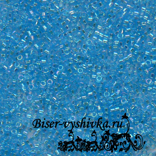MIYUKI Delica 11/0 DB-0176. Цвет:синий, прозрачный, с радужным отливом.