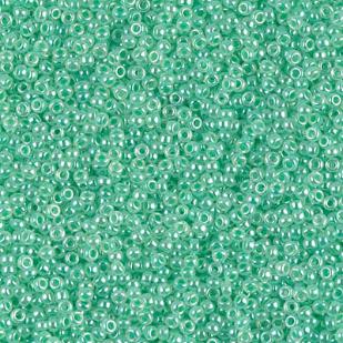 Miyuki 15/0 (RR-0520). Мятно-зеленый цейлон (Mint Green Ceylon).
