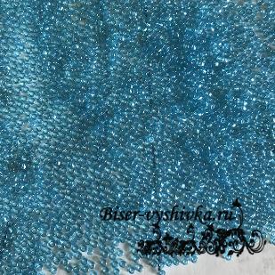 TOHO круглый 15/0 TR-0163.  Transparent-Rainbow Aquamarine.