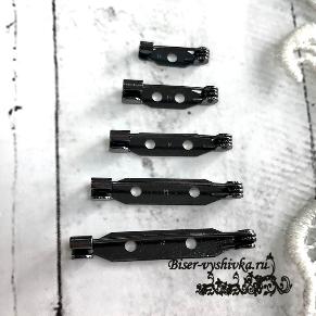 Застежки для брошки арт. JB15-35H Цвет: черный никель. Длина: от 1,5 до 3,5см Япония.1шт.
