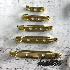Застежки для брошки арт. JB15-35G Цвет: золото. Длина: от 1,5 до 3,5 см. Япония 1шт.
