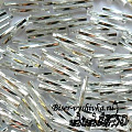 Стеклярус Miyuki TW-001 12мм. Прозрачный с серебряной линией (Crystal Silver Lined.) от интернет-магазина biser-vyshivka.ru  Стеклярус Miyuki TW-001 12мм. Прозрачный с серебряной линией (Crystal Silver Lined.)