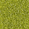 Miyuki 11/0 (RR-0014). Светло-зеленый с серебряной линией (Chartreuse Silver Lined)