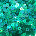 Пайетки плоские 7400 Verde Irise Trasparenti (Изумрудный прозрачный ирис). Вес: 2 г. от интернет-магазина biser-vyshivka.ru  Пайетки плоские 7400 Verde Irise Trasparenti (Изумрудный прозрачный ирис). Вес: 2 г.