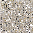 MIYUKI Delica 8/0 DBL-0041. Цвет: кристалл с серебряной линией (Silver Lined Crystal) от интернет-магазина biser-vyshivka.ru  MIYUKI Delica 8/0 DBL-0041. Цвет: кристалл с серебряной линией (Silver Lined Crystal)