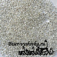 Miyuki 15/0 (RR-0001). Прозрачный с серебряной линией (Silver Lined CRYSTAL) от интернет-магазина biser-vyshivka.ru  Miyuki 15/0 (RR-0001). Прозрачный с серебряной линией (Silver Lined CRYSTAL)
