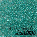 Miyuki 15/0 (RR-2208). Прозрачный с цветной линией внутри бирюзового цвета. от интернет-магазина biser-vyshivka.ru  Miyuki 15/0 (RR-2208). Прозрачный с цветной линией внутри бирюзового цвета.