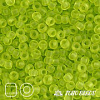 TOHO 15/0 TR-0004F. Зеленый лайм прозрачный матовый (Transparent-Frosted Lime Green)