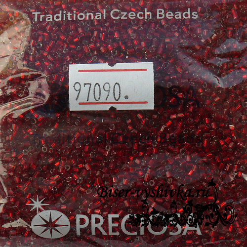 Рубка PRECIOSA арт. 97090. Прозрачный темно-красный огонек. 50 гр. от интернет-магазина biser-vyshivka.ru  Рубка PRECIOSA арт. 97090. Прозрачный темно-красный огонек. 50 гр.